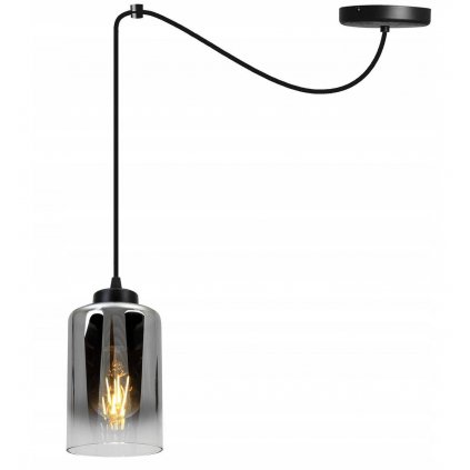 nowoczesna regulowana lampa ze szklanym kloszem loftowa