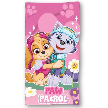 DĚTSKÝ BAVLNĚNÝ RUČNÍK PAW PATROL 70X140 CM VZOROVANÁ