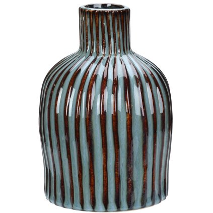 Porcelánová váza Stripes Grey 10x10x15 cm