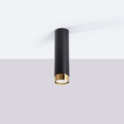 Stropní svítidlo Nero, 1x černé kovové stínítko, (22,5 cm), g