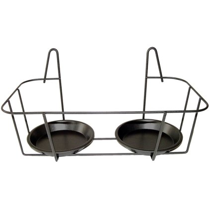 ZÁVĚSNÝ DRŽÁK NA KVĚTINÁČ SIMPLY DOUBLE 34X19 CM ČERNÁ