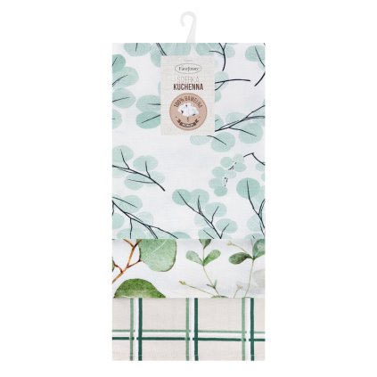 KUCHYŇSKÉ UTĚRKY CLOVER SADA 3 KS 50X75 CM VZOROVANÉ
