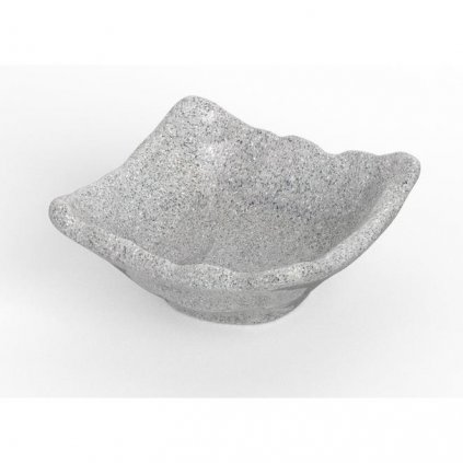 melamina granite miska pojedyncza 9cm szara