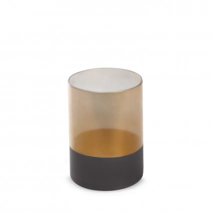 SKLENĚNÝ SVÍTNÍK LIMITED COLLECTION ALISMA 15X20 CM HNĚDÁ/ZLATÁ