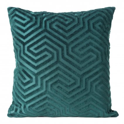 DEKORAČNÍ POVLAK NA POLŠTÁŘ PIERRE CARDIN INGA 40X40 CM TMAVĚTYRKYSOVÁ