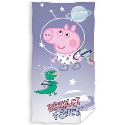 DETSKÝ BAVLNENÝ UTERÁK PEPPA PIG 70X140 CM VZOROVANÝ