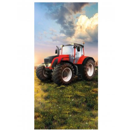 DETSKÝ BAVLNENÝ UTERÁK TRACTOR 70X140 CM VZOROVANÝ