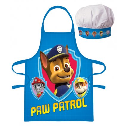 DETSKÁ ZÁSTERA S ČIAPKOU PAW PATROL 45X50 CM, 2X33CM VZOROVANÁ