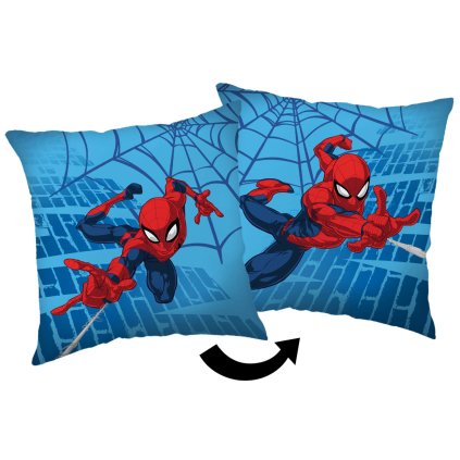 DETSKÝ DEKORAČNÝ VANKÚŠ SPIDERMAN 40X40 CM VZOROVANÁ
