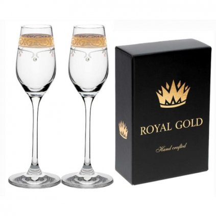 SWAROVSKI ROYAL GOLD POHÁR NA LIKÉR 95ML SADA 2KS