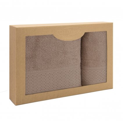 BAVLNENÉ UTERÁKY SOLANO SADA 1 KS 50X90 CM, 1 KS 70X140 CM BÉŽOVÁ