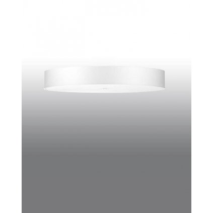 Stropné svietidlo Skala, 1x biele textilné tienidlo, (biele sklo), (fi 100 cm)