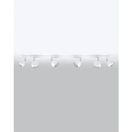 Bodové svietidlo Oculare, 6x biele kovové tienidlo, (možnosť polohovania)