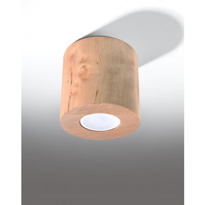 Stropné svietidlo Orbis, 1x drevené tienidlo