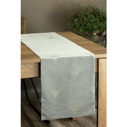 OBRUS BLINK 14 35X140 CM STRIEBORNÝ