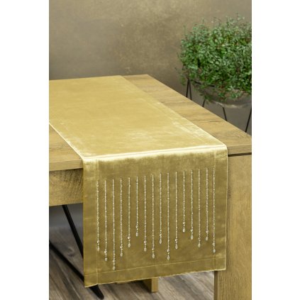 OBRUS ROYAL 3 35X180 CM ZLATÝ