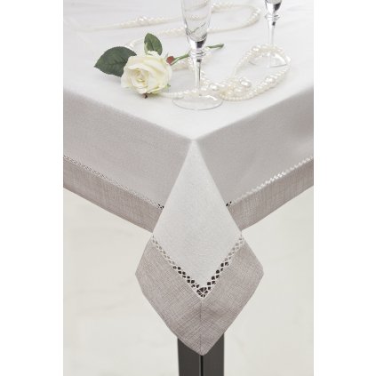 OBRUS EMMA 145X280 CM BIELY