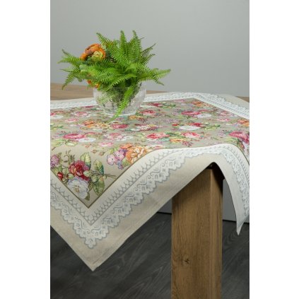OBRUS OLI 100X100 VZOROVANÝ