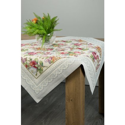 OBRUS SRE 100X100 CM VZOROVANÝ