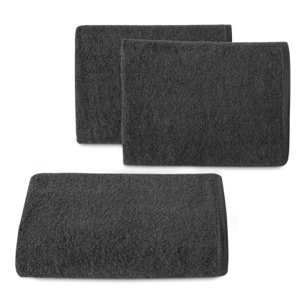 FROTÉ UTERÁK SMOOTH1 SADA 6KS 30X50 CM ČIERNA