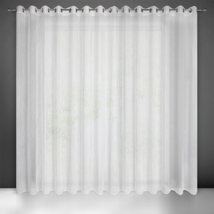 ZÁCLONA NA KRÚŽKOCH CARLA 300X250 CM BIELA