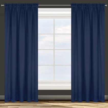 ZATEMŇOVACÍ ZÁVES NA PÁSKE PARISA 135X270 CM TMAVOMODRÁ