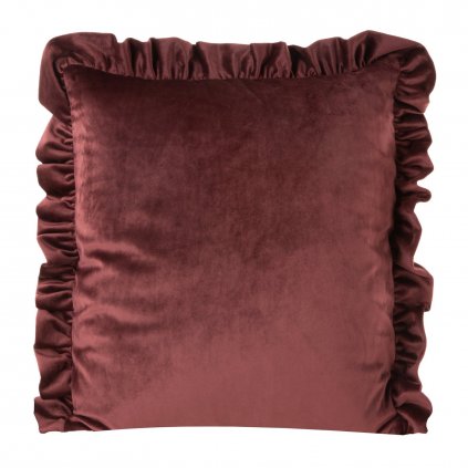 DEKORAČNÁ OBLIEČKA NA VANKÚŠ VELVET25 45X45 CM BORDOVÁ