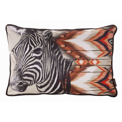 DEKORAČNÝ VANKÚŠ ZEBRA 45X30 VIACFAREBNÁ