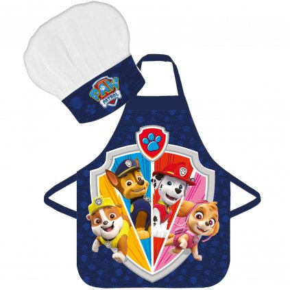 DETSKÁ ZÁSTERA S ČIAPKOU PAW PATROL 45X50 CM, 2X33CM VZOROVANÁ