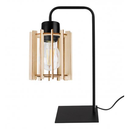 Stolná lampa Timber 7, 1x drevené tienidlo