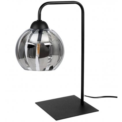 Stolná lampa Eliza, 1x sklenené tienidlo so vzorom