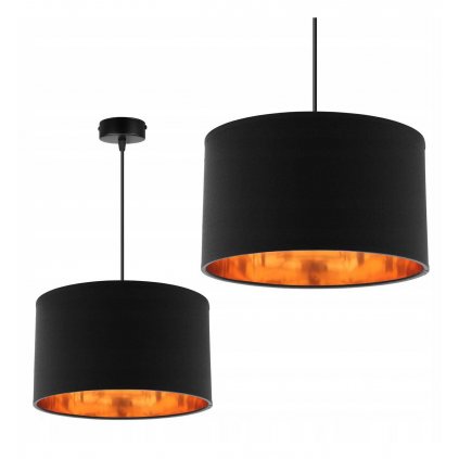 Závesné svietidlo Shade, 1x textilné tienidlo (výber zo 6 farieb), (výber z 3 farieb konštrukcie), (fi 35cm), g