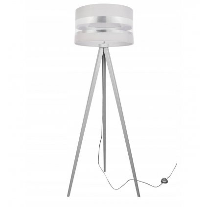 Stojacia lampa Intense Chrome, 1x textilné tienidlo (výber zo 6 farieb), (výber z 5 farieb konštrukcie), (fi 35cm)
