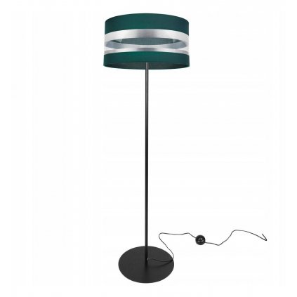 Stojacia lampa Intense chrome, 1x textilné tienidlo (výber zo 6 farieb), (výber z 3 farieb konštrukcie), (fi 40cm), o