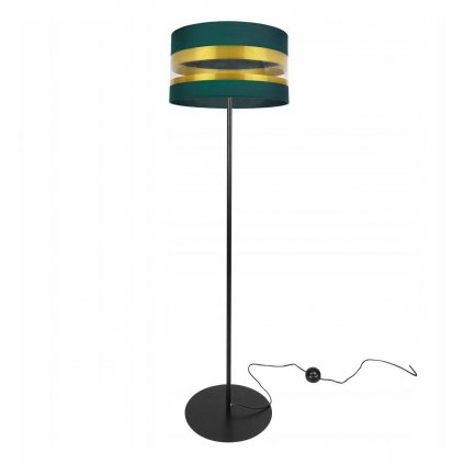 Stojacia lampa Intense Gold, 1x textilné tienidlo (výber zo 6 farieb), (výber z 3 farieb konštrukcie), (fi 35cm), o