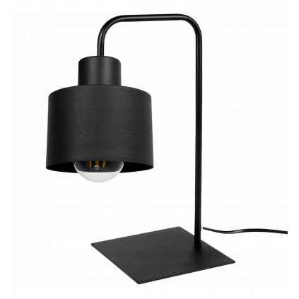 Stolná lampa Panta, 1x čierne kovové tienidlo, (výber z 2 farieb uchytenia)