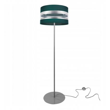 Stojacia lampa Intense Chrome, 1x textilné tienidlo (výber zo 6 farieb), (výber z 3 farieb konštrukcie), (fi 35cm), o