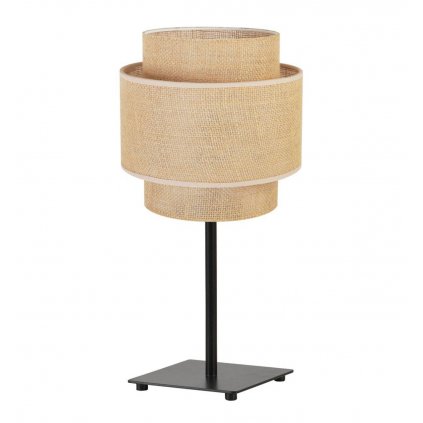 Stolná lampa Boho, 1x jutové tienidlo, (výber z 2 farieb konštrukcie)