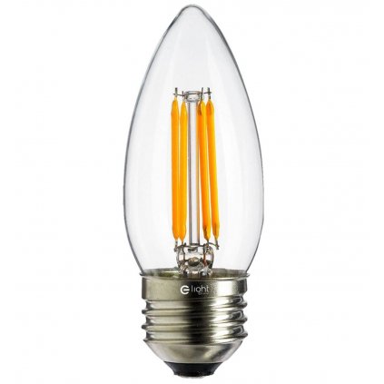 Dekoračná LED žiarovka e27 neutrálna 4000k 4w 520 lm sviečka