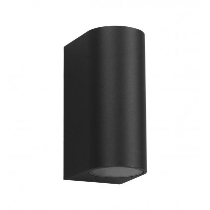 Exteriérové nástenné svietidlo Cvalis 1, 1x čierne hliníkové tienidlo