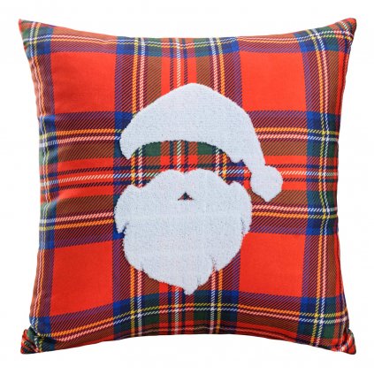 VIANOČNÁ DEKORAČNÁ OBLIEČKA NA VANKÚŠ SANTA 45X45 CM VZOROVANÁ