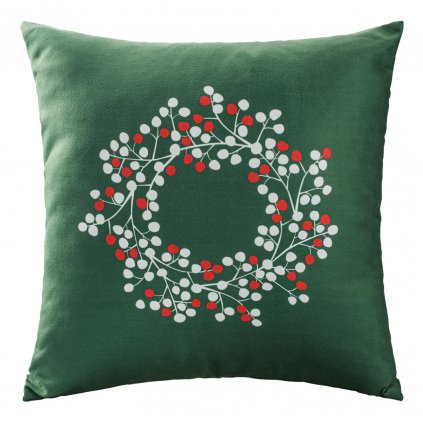 VIANOČNÁ DEKORAČNÁ OBLIEČKA NA VANKÚŠ MERRY 43X43 CM VZOROVANÁ