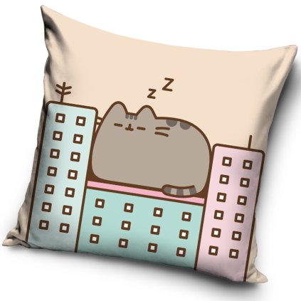 DETSKÁ DEKORAČNÁ OBLIEČKA NA VANKÚŠ PUSHEEN 40X40 CM VZOROVANÁ