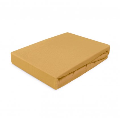JERSEY PRESTIERADLO 200X220 CM HORČICOVÉ