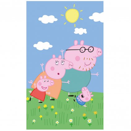 DETSKÝ BAVLNENÝ UTERÁK PIG PEPPA 30X50 CM VZOROVANÝ