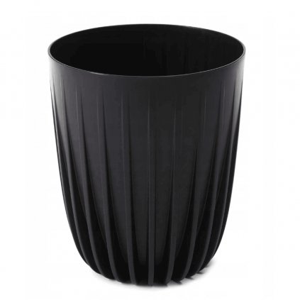 PLASTOVÝ KVETINÁČ STRIPPED ECO 46X39 CM ČIERNA