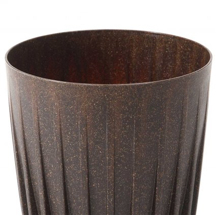 PLASTOVÝ KVETINÁČ STRIPPED ECO 30X25 CM TMAVOHNEDÁ