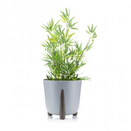PLASTOVÝ KVETINÁČ MOSS ECO 28X30 CM SIVÁ