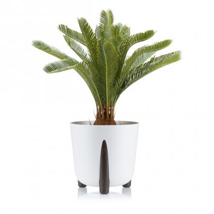 PLASTOVÝ KVETINÁČ MOSS ECO 28X30 CM BIELA