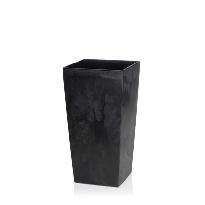 PLASTOVÝ KVETINÁČ PORTO 46X25X25 CM IMITÁCIA BETÓNU ČIERNA